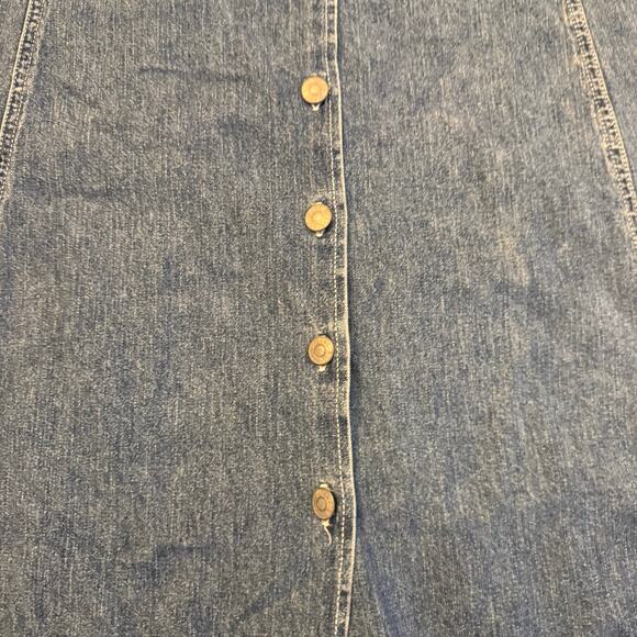 Bill Blass Jeans Vintage Y2K Denim Button Front Dress Size 3X Plus - Picture 8 of 8